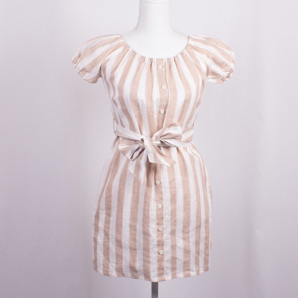 FAITHFULL THE BRAND Coastalcore 100% Linen Dress Size 2